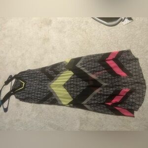 Lane Bryant Black Dress with Neon Yellow Trim